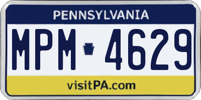 PA license plate MPM4629