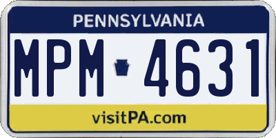 PA license plate MPM4631
