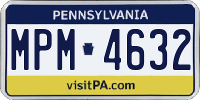 PA license plate MPM4632