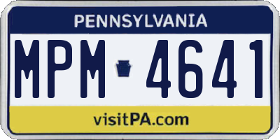 PA license plate MPM4641