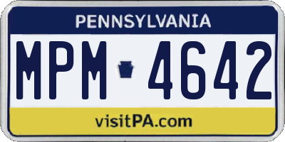 PA license plate MPM4642