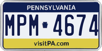 PA license plate MPM4674