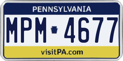 PA license plate MPM4677