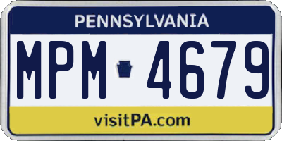 PA license plate MPM4679