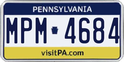 PA license plate MPM4684