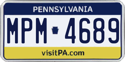 PA license plate MPM4689