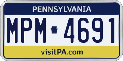 PA license plate MPM4691