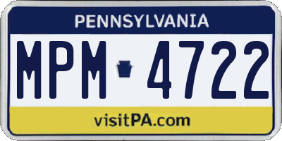 PA license plate MPM4722