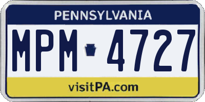 PA license plate MPM4727