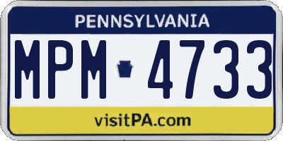 PA license plate MPM4733