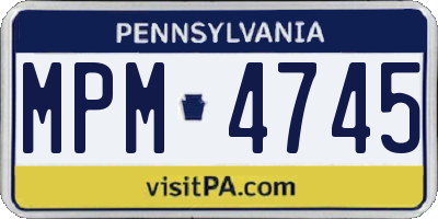 PA license plate MPM4745