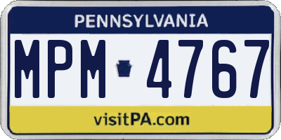 PA license plate MPM4767