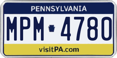 PA license plate MPM4780