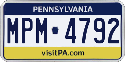 PA license plate MPM4792