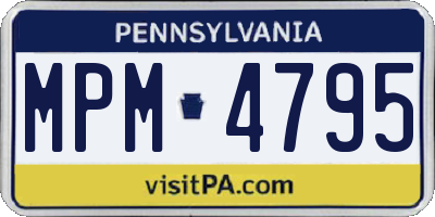 PA license plate MPM4795
