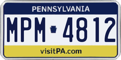 PA license plate MPM4812