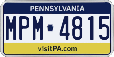 PA license plate MPM4815
