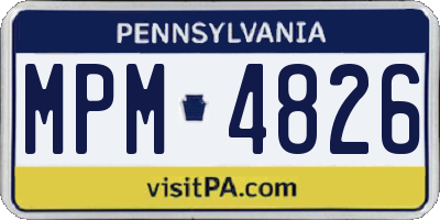 PA license plate MPM4826