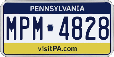 PA license plate MPM4828