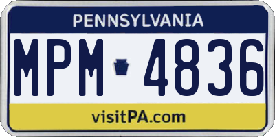 PA license plate MPM4836