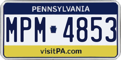 PA license plate MPM4853