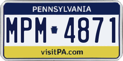 PA license plate MPM4871