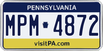 PA license plate MPM4872