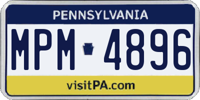 PA license plate MPM4896