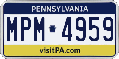 PA license plate MPM4959