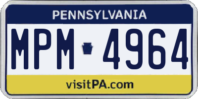 PA license plate MPM4964