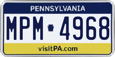 PA license plate MPM4968
