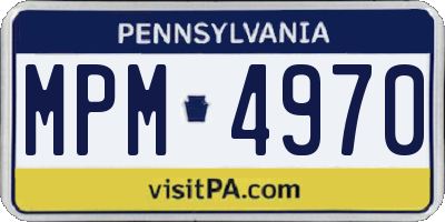 PA license plate MPM4970