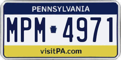 PA license plate MPM4971