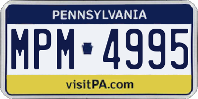PA license plate MPM4995