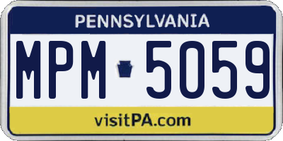 PA license plate MPM5059