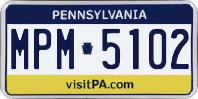 PA license plate MPM5102