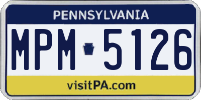 PA license plate MPM5126