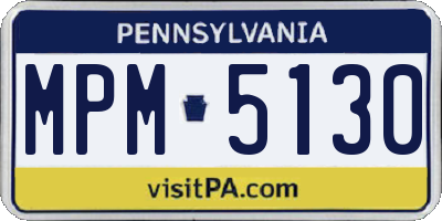 PA license plate MPM5130