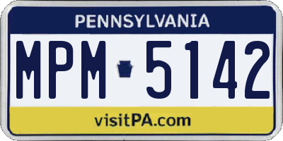 PA license plate MPM5142