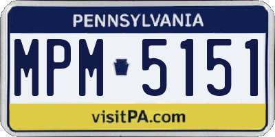 PA license plate MPM5151
