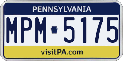 PA license plate MPM5175
