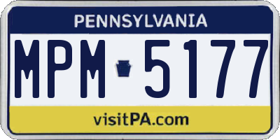 PA license plate MPM5177