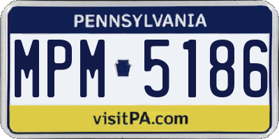 PA license plate MPM5186