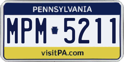 PA license plate MPM5211