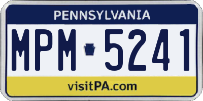 PA license plate MPM5241