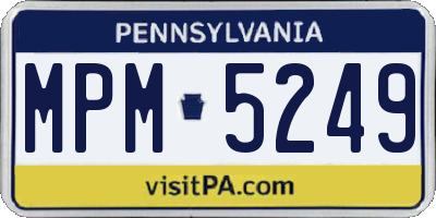 PA license plate MPM5249