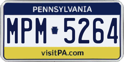 PA license plate MPM5264