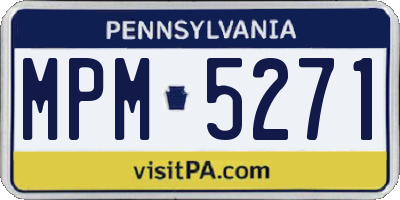 PA license plate MPM5271