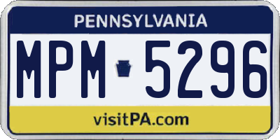 PA license plate MPM5296