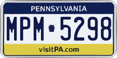 PA license plate MPM5298